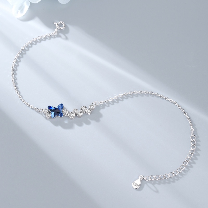 Vòng Tay Nữ Bạc S925 Hồ Điệp Đá Swarovski Sáng Trọng L2563 - Bảo Ngọc Jewelry