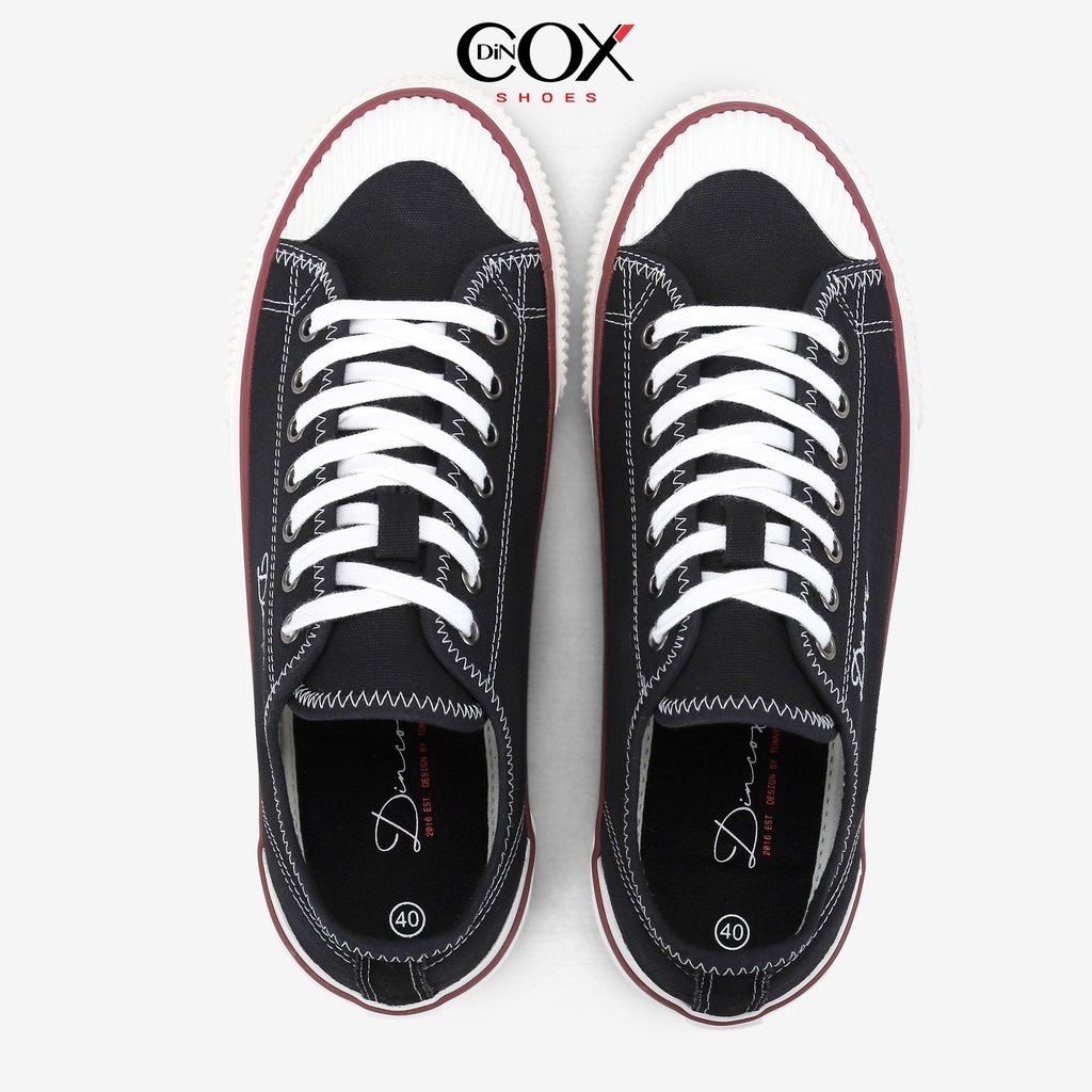 Giày Sneaker Vải Unisex DINCOX D21 BLACK Phong Cách Ấn Tượng