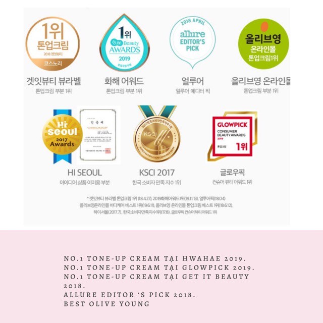 Kem Nền Dưỡng Trắng Nâng Tông Da Cosnori Tone Up Cream 50ml