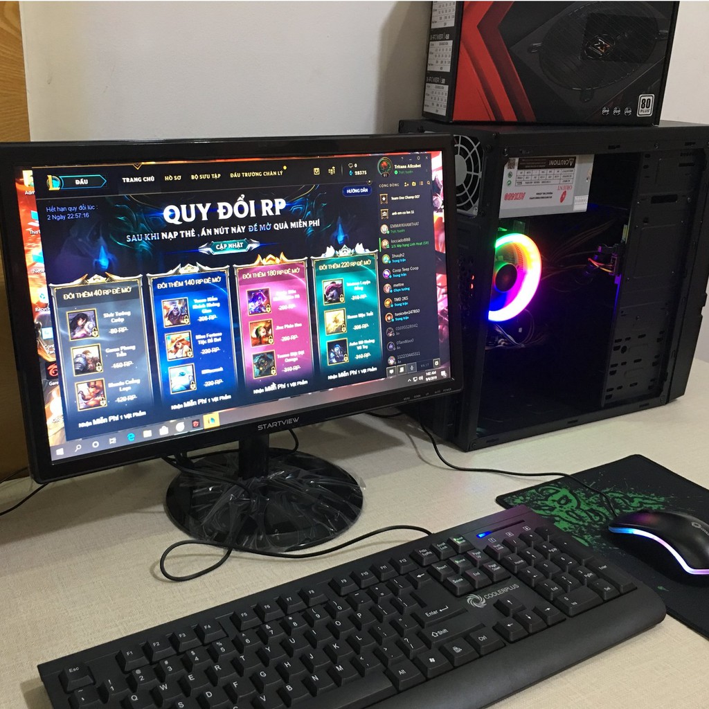 [Full mới] bộ máy tính chơi game dành cho sinh viên màn hình mới bảo hành 12 tháng