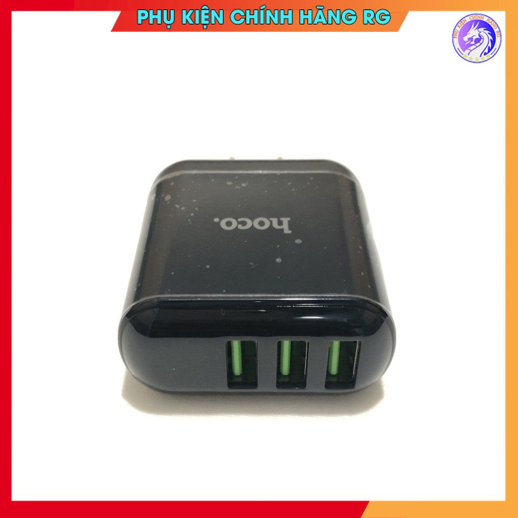 Cốc sạc Hoco HK1 chính hãng củ sạc 3 cổng có màn LCD hiển thị dòng điện cóc sạc nhanh bảo hành 1 năm