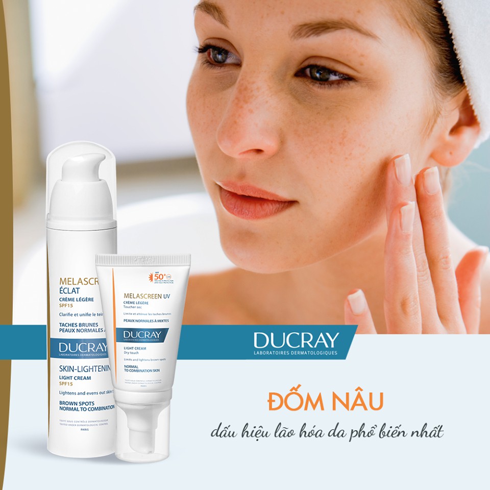 Kem Dưỡng Làm Đều Màu Da Và Mờ Đốm Nâu Ducray Melascreen Eclat Light Cream Skin Lightening SPF15 40ml