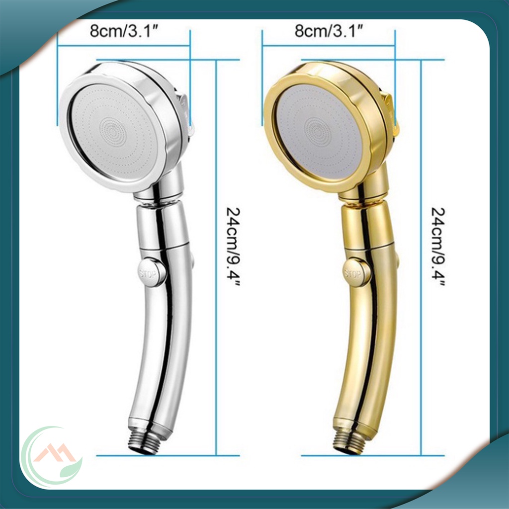 Bộ tay sen, vòi sen tắm tăng áp màu Bạc cao cấp xoay 360 độ, 3 chế độ nước phù hợp mọi thời đại- QM048