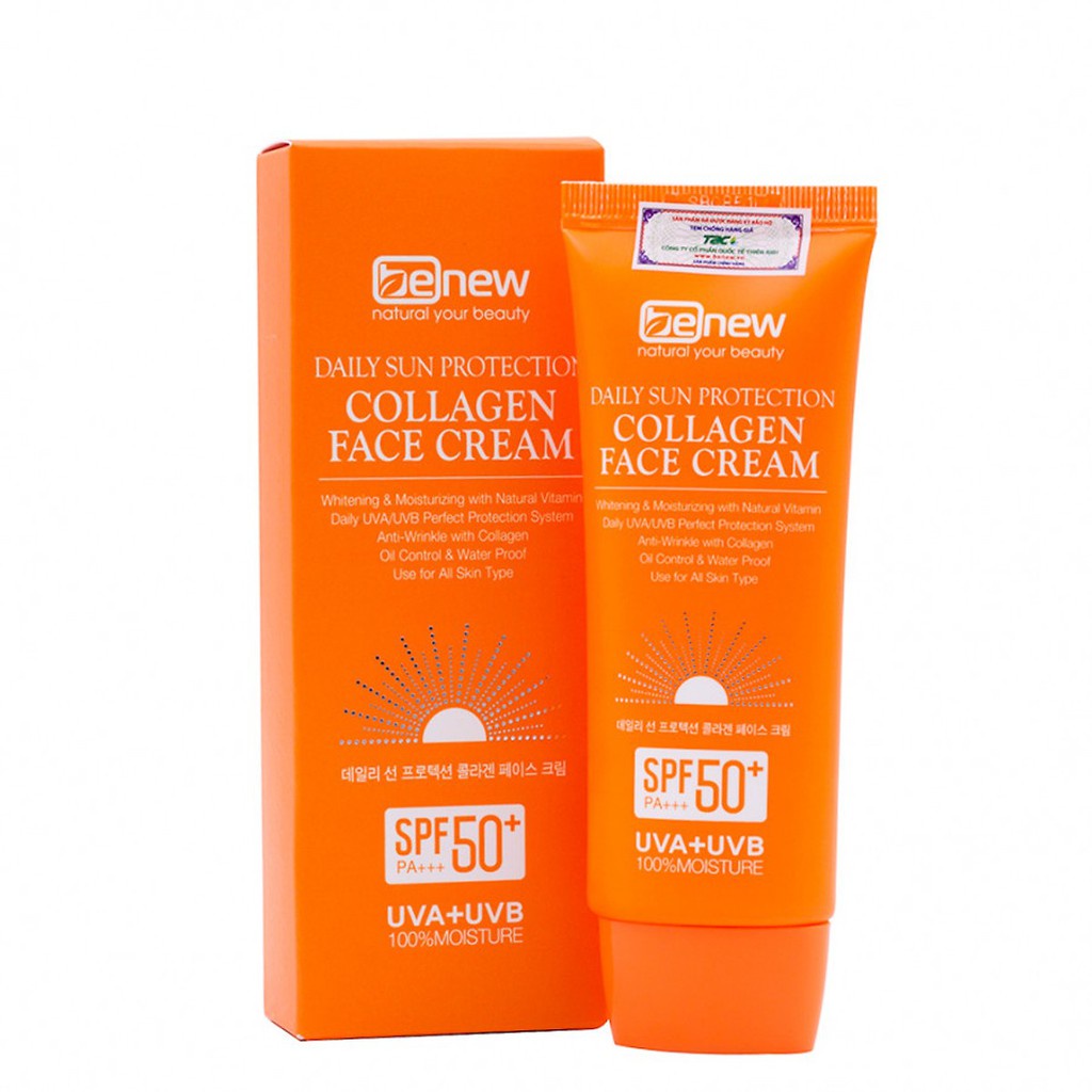 Kem chống nắng cho da mặt Benew Collagen Sun Cream 70ml
