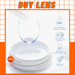 Lens mắt cận trong suốt - Kính áp tròng cận không màu hạn 1 năm