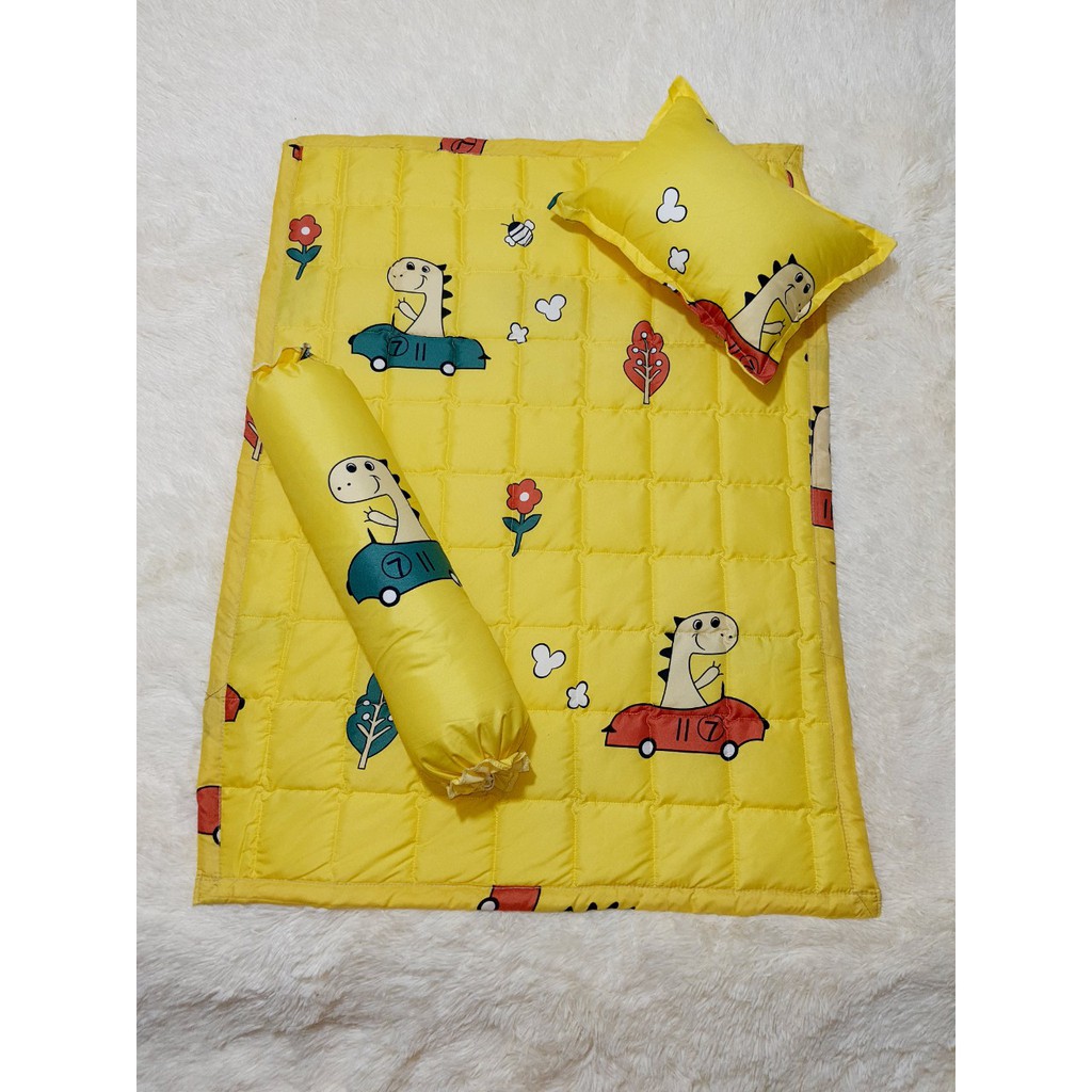 (mẫu mới) Bộ 5 món chăn + gối nằm + gối ôm mẫu Đàn Cá Cảnh trần bông Poly cotton cho bé trai/ bé gái