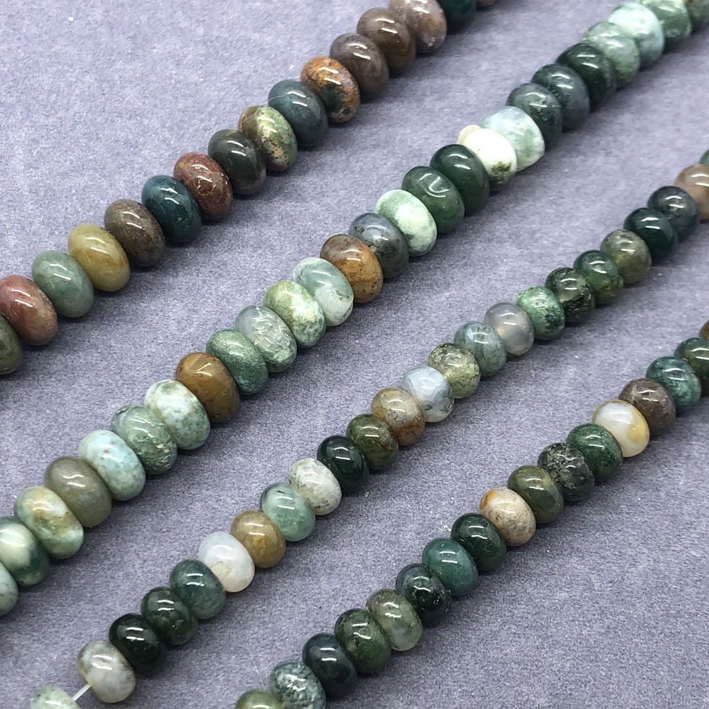India Agate Spacer Bead 4*6.5 4*8mm Natural Loose Stone DIY Bracelet Accessories