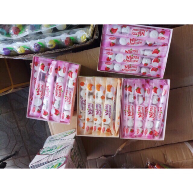 Sỉ hộp kẹo dẻo mashmallow ( hộp 30 túi)