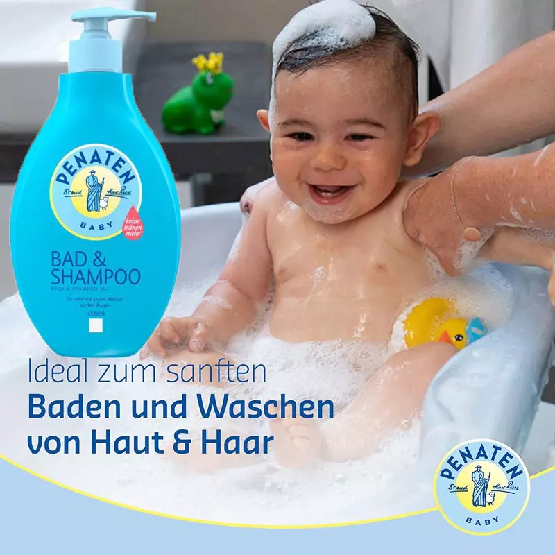 Sữa tắm gội PENATEN Bad &amp; Shampoo 2in1 dưỡng da cho trẻ sơ sinh, an toàn dịu nhẹ cho bé