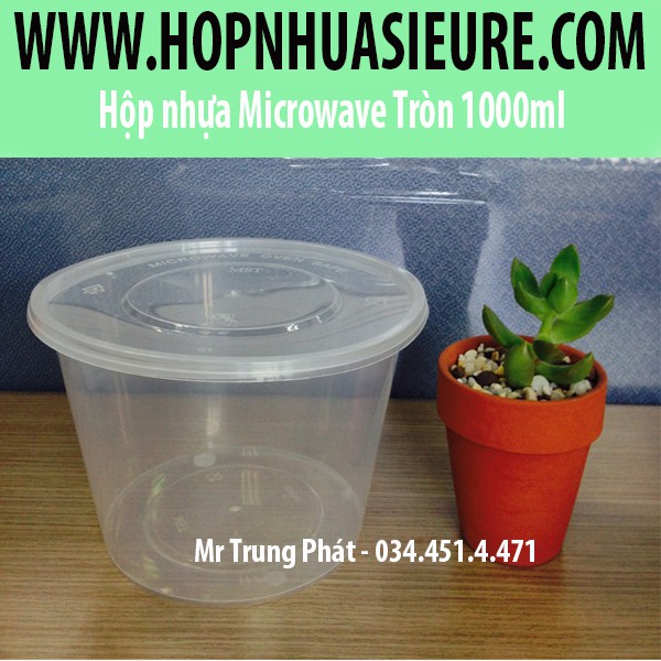 Bộ 10 cái hộp Microwave tròn có nắp đựng Thực Phẩm / Thức Ăn / Kim Chi / Chân Gà / Slime 350-550-700-750-1000 ml