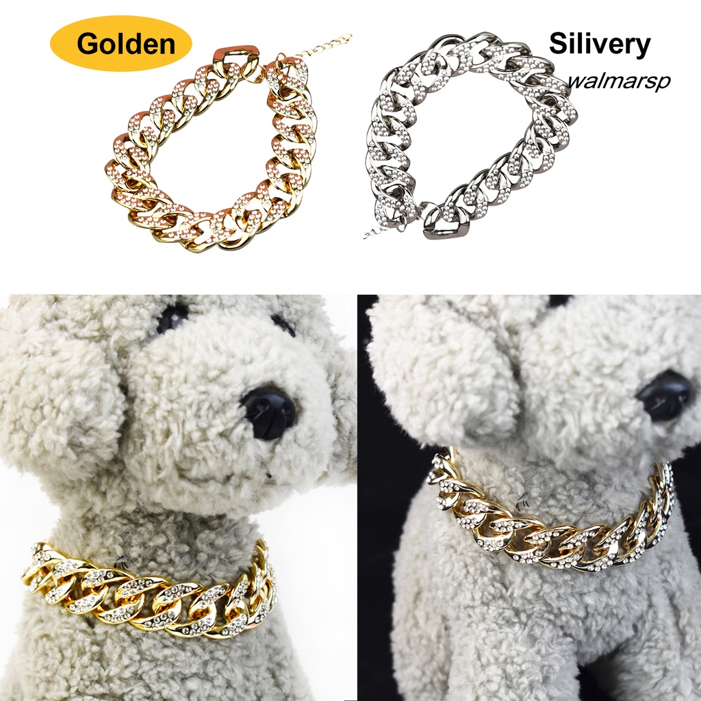 Vòng cổ Nhựa Mạ Điện Đính Đá Có Thể Điều Chỉnh Cho Thú Cưng