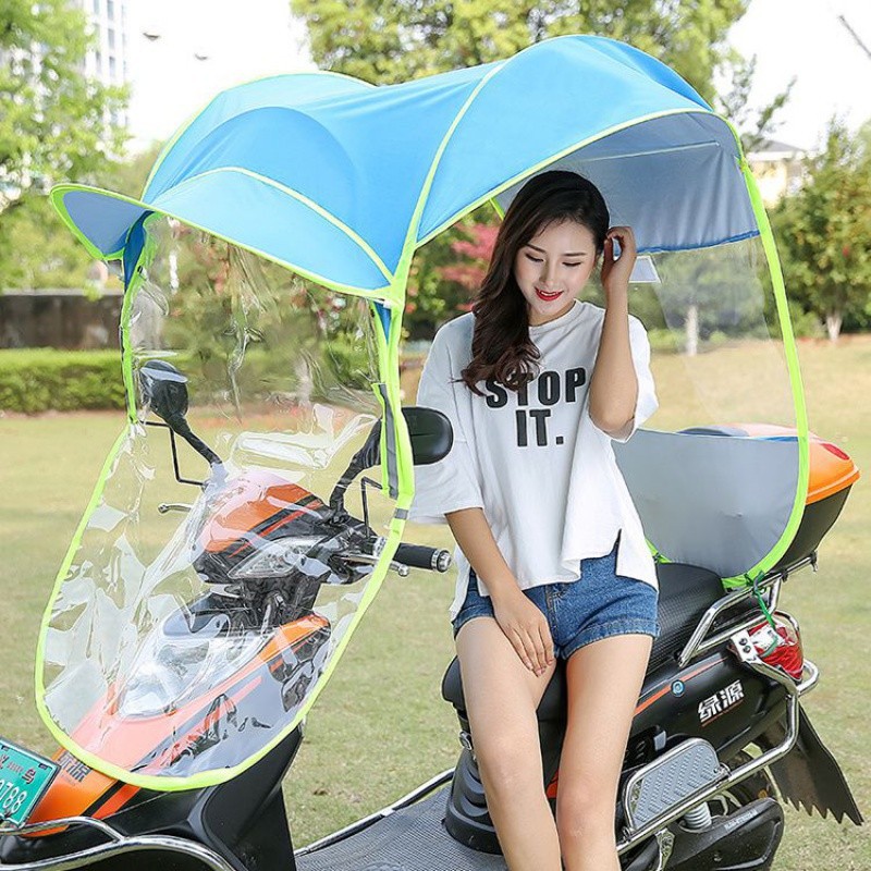 ô che xe máy chắn mưa nắng, bụi bẩn, vi khuẩn cho xe máy mùa dịch