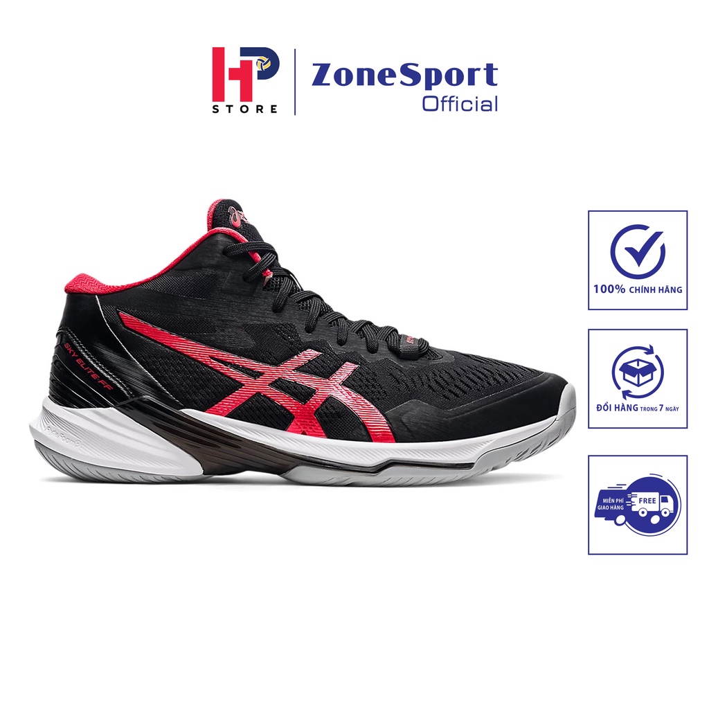 Giày Bóng Chuyền Asics Sky Elite FF MT 2 Đen - Giày Chuyên Bóng Chuyền cổ cao ôm chân, nhẹ, bật nhảy êm, hấp thụ sốc tốt