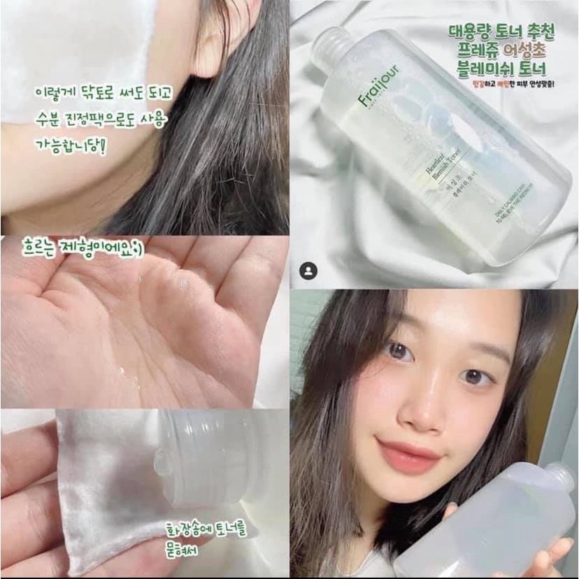 Toner Diếp Cá FRAIJOUR Làm Sạch Mụn Đầu Đen Heartleaf Blemish Toner 500ml | BigBuy360 - bigbuy360.vn