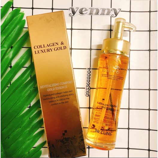 Gel Dưỡng Da Tinh Chất Vàng 3W CLINIC Collagen & Luxury 150ml