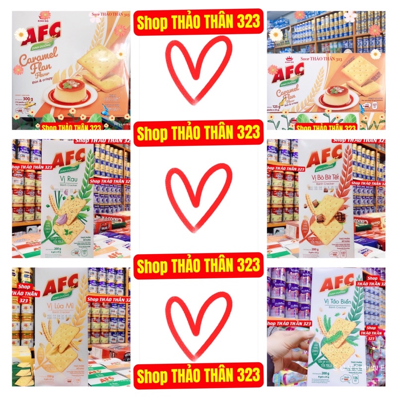 MẪU MỚI-Bánh Dinh Duỡng AFC (Vị Lúa Mạch, Vị Rau, Vị Bò Bít Tết) 200g