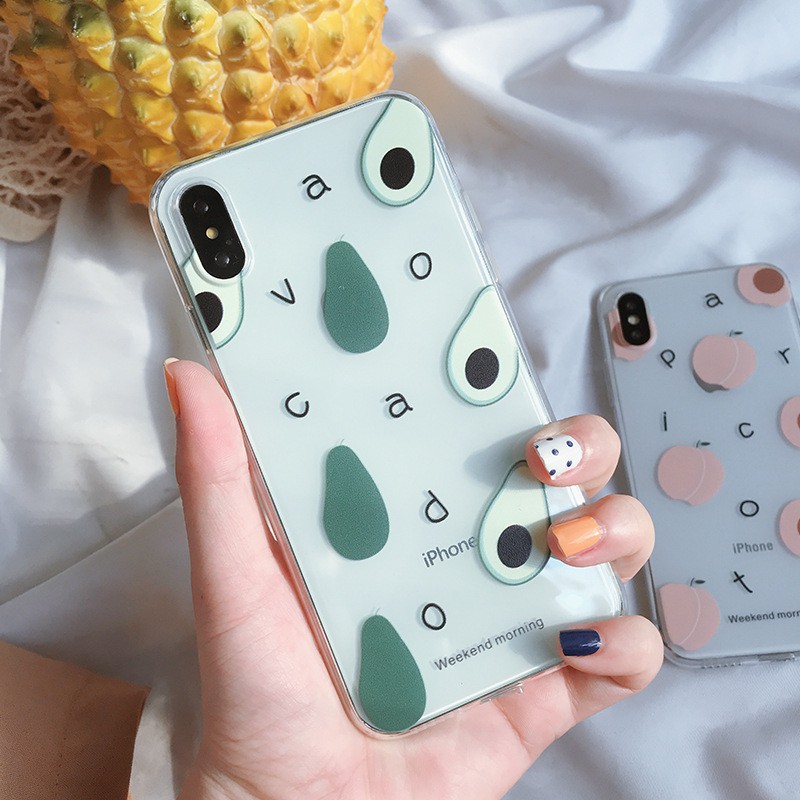 Ốp lưng iphone Bơ - ĐÀo  6 6plus 6s 6s plus 7 7plus 8 8plus x xs xs max 11 11 pro 11 promax12 12promax-t46