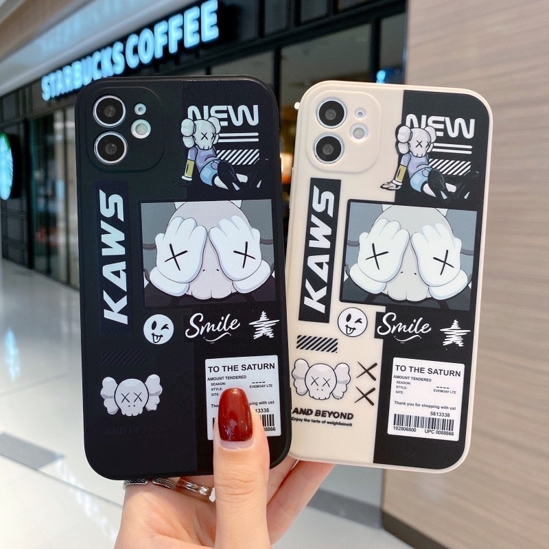 Ốp Lưng Oppo F1S F5 Youth F7 F9 F11 F11 Pro A1K A3S A5S A7 A12 A59 A31 A91 A71 A83 A57 A39 A5 A9 2020 Dẻo Vuông Kaws