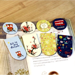 Bộ 2 Đánh Dấu Sách Bookmark Nam Châm Hoa Tứ Quý ( Giao Ngẫu Nhiên)