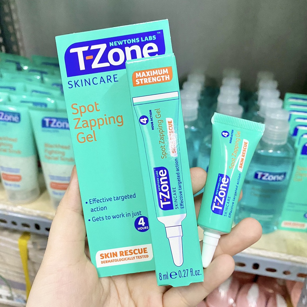 Gel Chấm Mụn Giảm Mụn Cấp Tốc, Ngăn Ngừa Mụn TZone Spot Zapping Gel 8ml