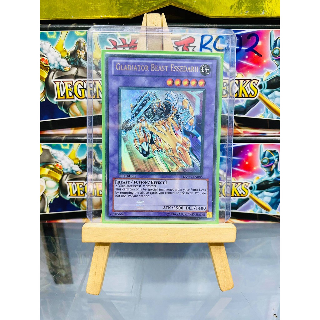 [ Dưa Hấu Yugioh ] Lá bài thẻ bài Gladiator Beast Essedarii – Ultra Rare - Tặng bọc bài nhựa bảo quản