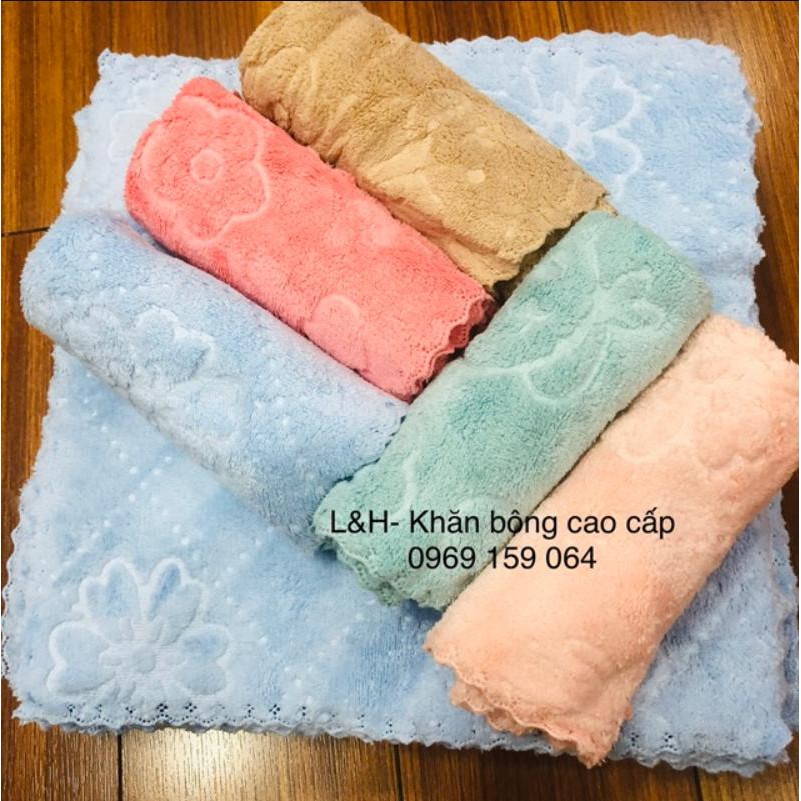 Khăn mặt 30*30cm lông cừu vuông cao cấp cho bé