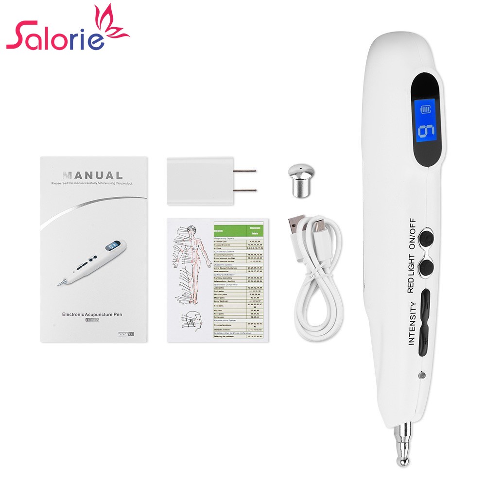 Bút Laser Châm Cứu Điện Tử Salorie Mát Xa Cơ Bắp 9 Chế Độ Có Thể Điều Chỉnh Tiện Dụng D00143