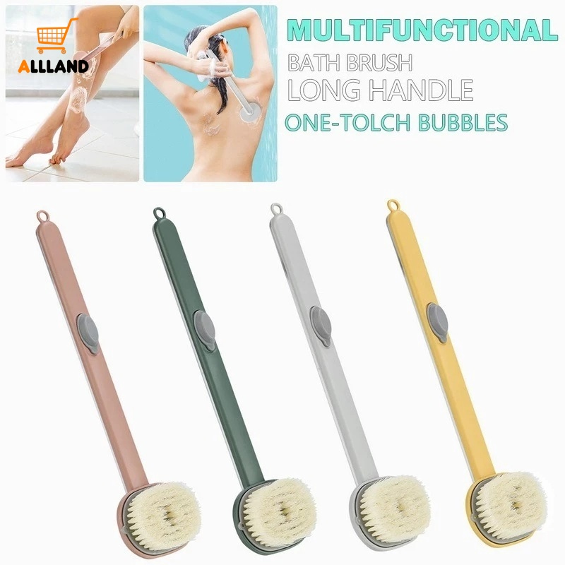 Bàn Chải Tắm Dạng Nhấn Tay Cầm Dài Plus Có Thể Tháo Rời Dùng Mát Xa Cơ Thể / Dụng Cụ Vệ Sinh Da