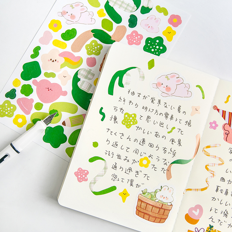 Sticker nhiều màu sắc đặc biệt dùng để trang trí nhật kí sổ tay DIY