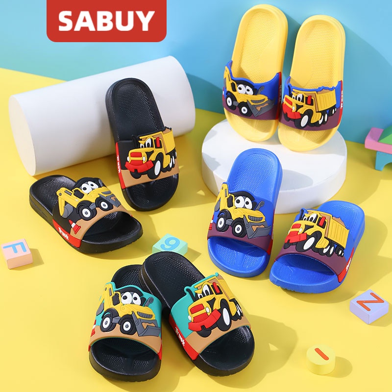 Dép Sandal Bằng PVC Mềm Chống Trượt Thoải Mái Họa Tiết Hoạt Hình Dễ Thương Cho Bé