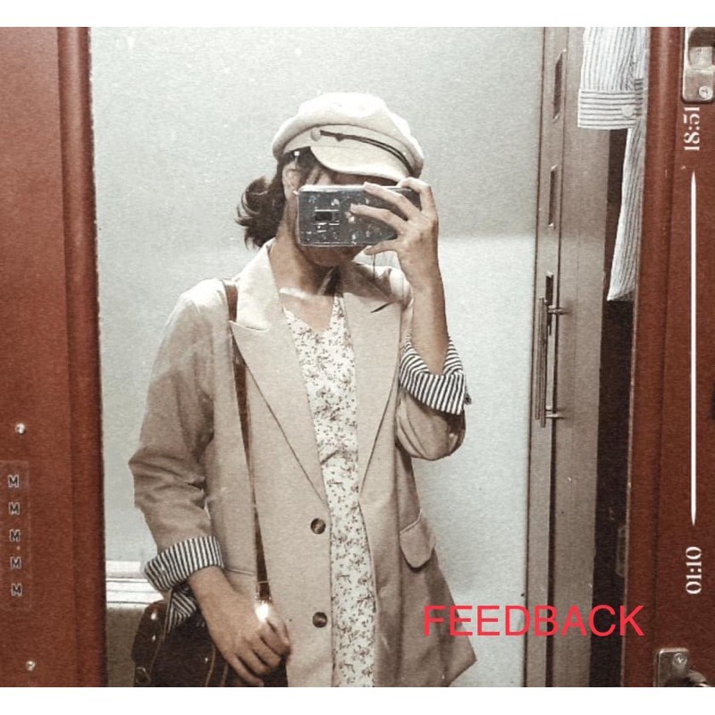 BLAZER 2 LỚP NUDE SỌC | ĐEN SỌC | HELLY SHOP | BigBuy360 - bigbuy360.vn