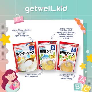 BỘT NÊM NƯỚC DÙNG DASHI PIGEON VỊ GÀ | VỊ CÁ | VỊ RAU CỦ | VỊ BẮP CHO BÉ 5M+ 50G