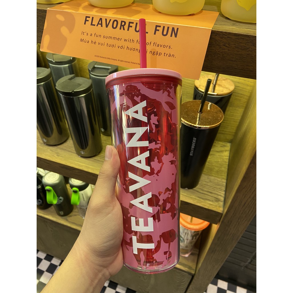 Ly Bình Starbuck chíLy Bình Starbuck chính hãng - Ly COLD CUP 20oz - Ly nhựa giữ nhiệt 20oz = 600ml - HALIDOnh hãng - Ly