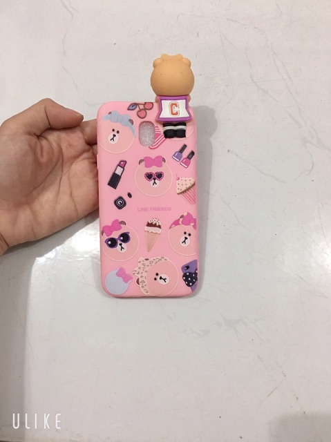 Ốp lưng sam sung J5Pro,J5 Pro cao su nền hồng