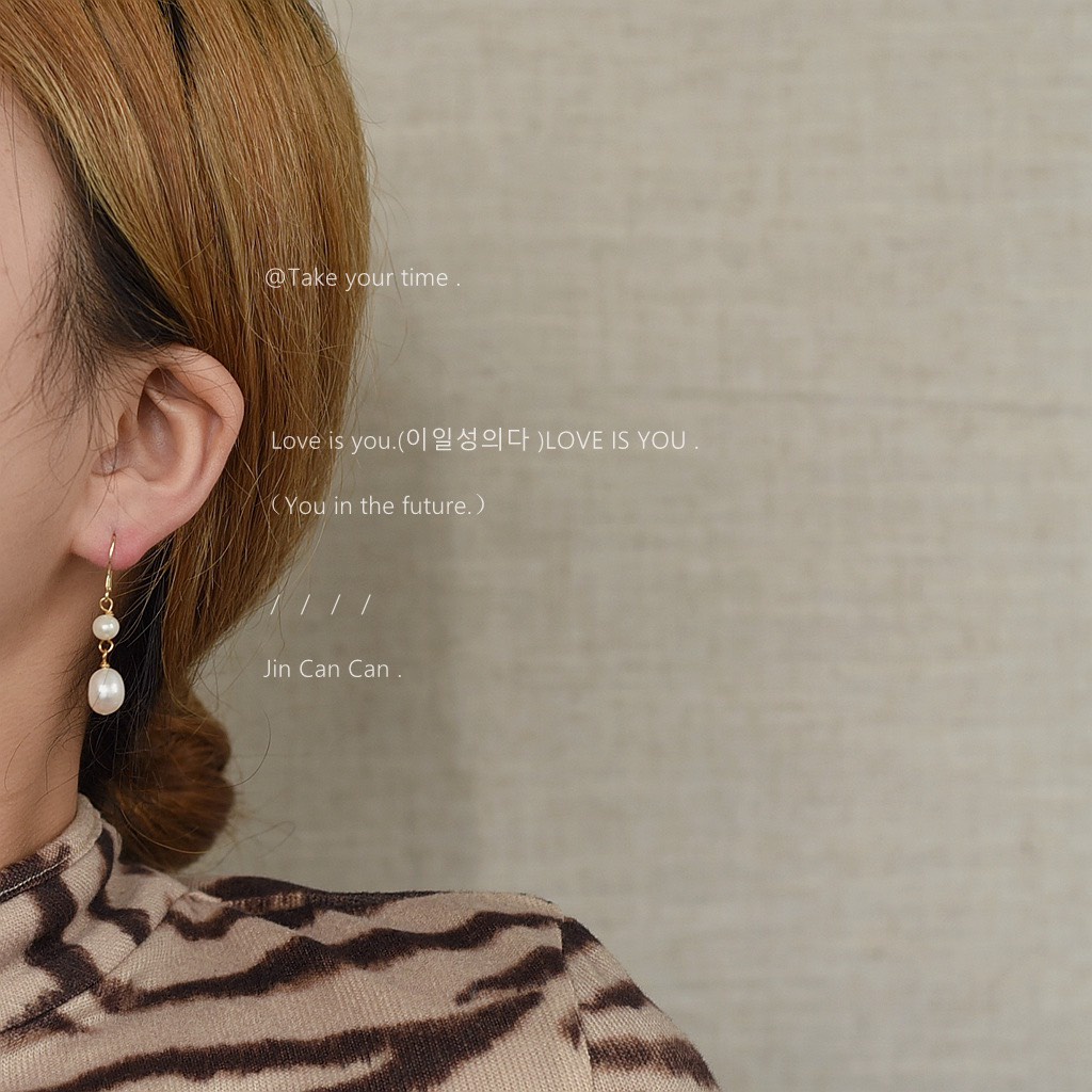 Gợi cảm bông tai ngọc sáng thả nhẹ B820 mạ 925 cao cấp