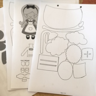 Bộ rập nguyên liệu làm sách vải theo chủ đề