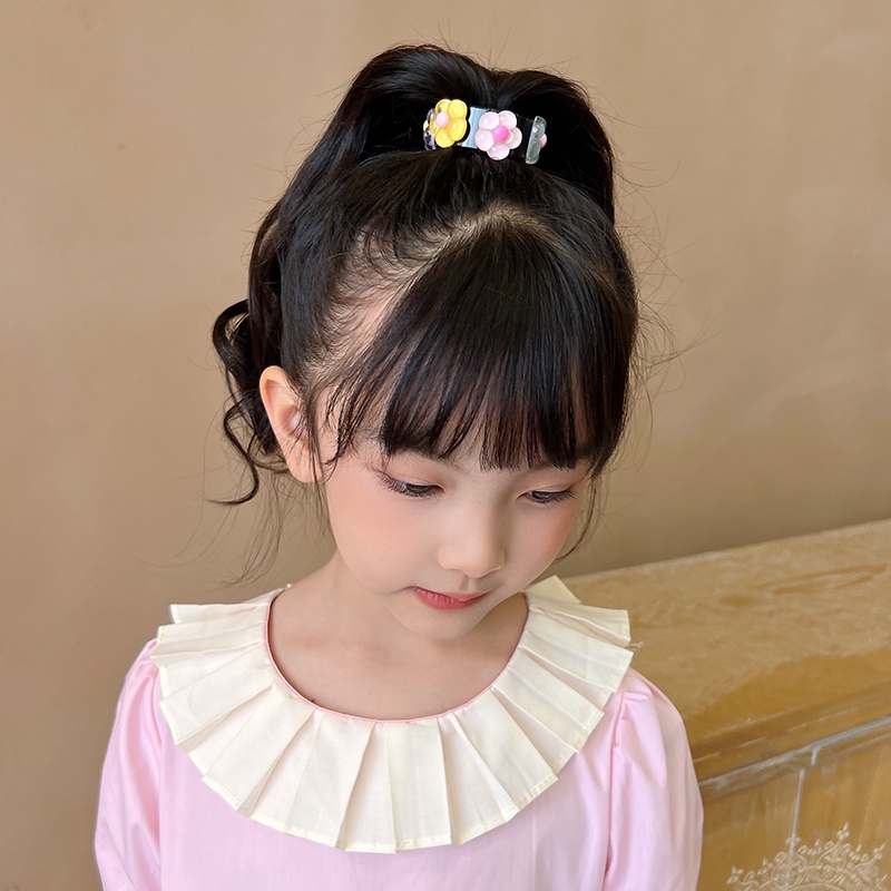 Kẹp Tóc Cố Định Đuôi Ngựa Cao Cấp Dễ Phối Đồ Phong Cách Hàn Quốc Và Nhật Bản Cho Bé