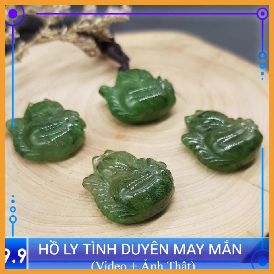 Mặt dây chuyền vòng cổ Hồ ly Xanh lá kích hoạt tình duyên, may mắn, bình an phù hợp Nam Nữ Mệnh Mộc, Hỏa (kèm dây)