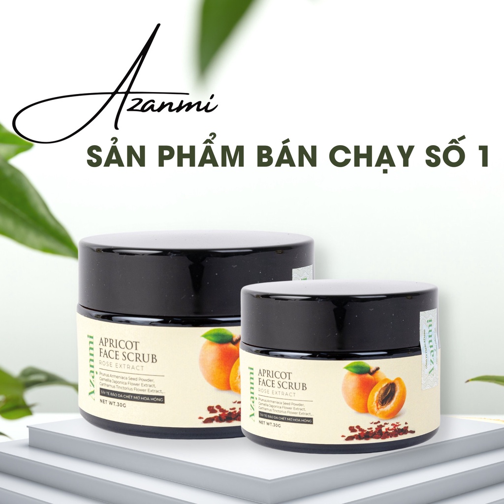 Tẩy tế bào mặt và cơ thể Mơ Hoa Hồng cho làn da mềm mại và rạng rỡ 100ml Cocoon APRICOT FACE ROSE Chính Hãng Azanmi