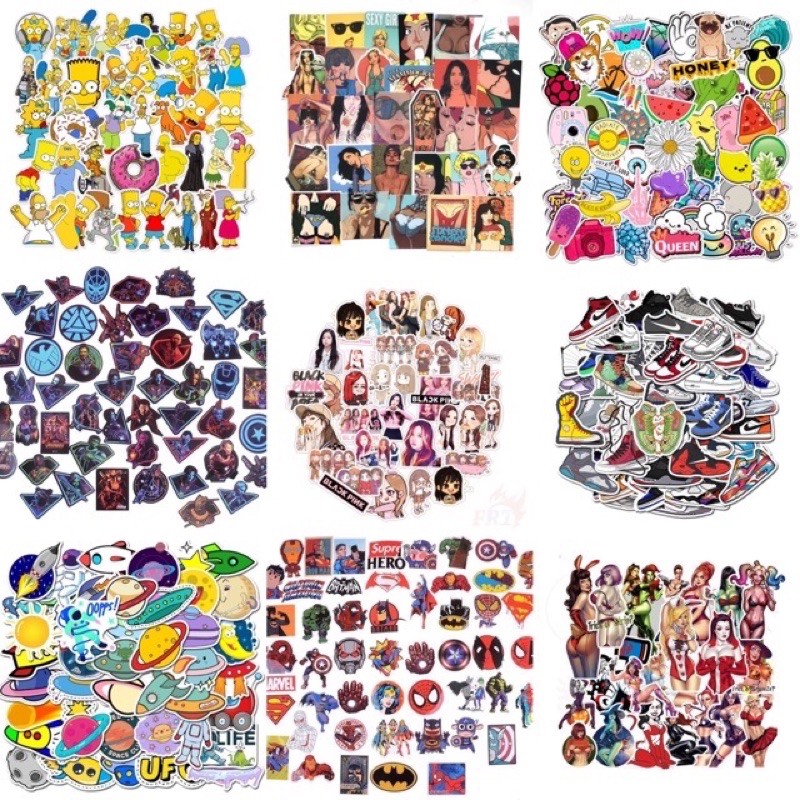 [CHẤT] Sticker 50 Miếng Lớn Chống Thấm Nước | BigBuy360 - bigbuy360.vn