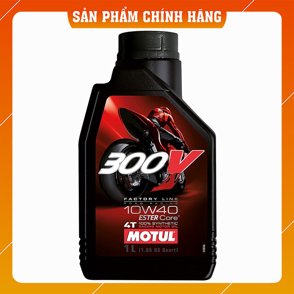 Nhớt Motul 300V Factory Line 10W40 1 Lít. Motul 300V tem 3 lớp, tem 1 lớp sử dụng cho mọi loại xe