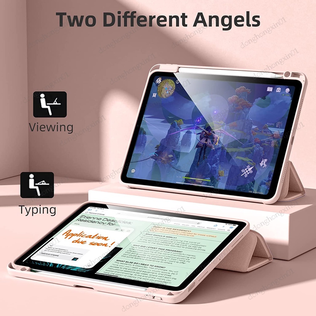 Ốp Bao Da Máy Tính Bảng Bằng Silicon Kèm Ngăn Đựng Bút Cho iPad Mini (6th generation) 8.3 &quot;iPad Mini 1 2 3 4 5 Giá Đỡ