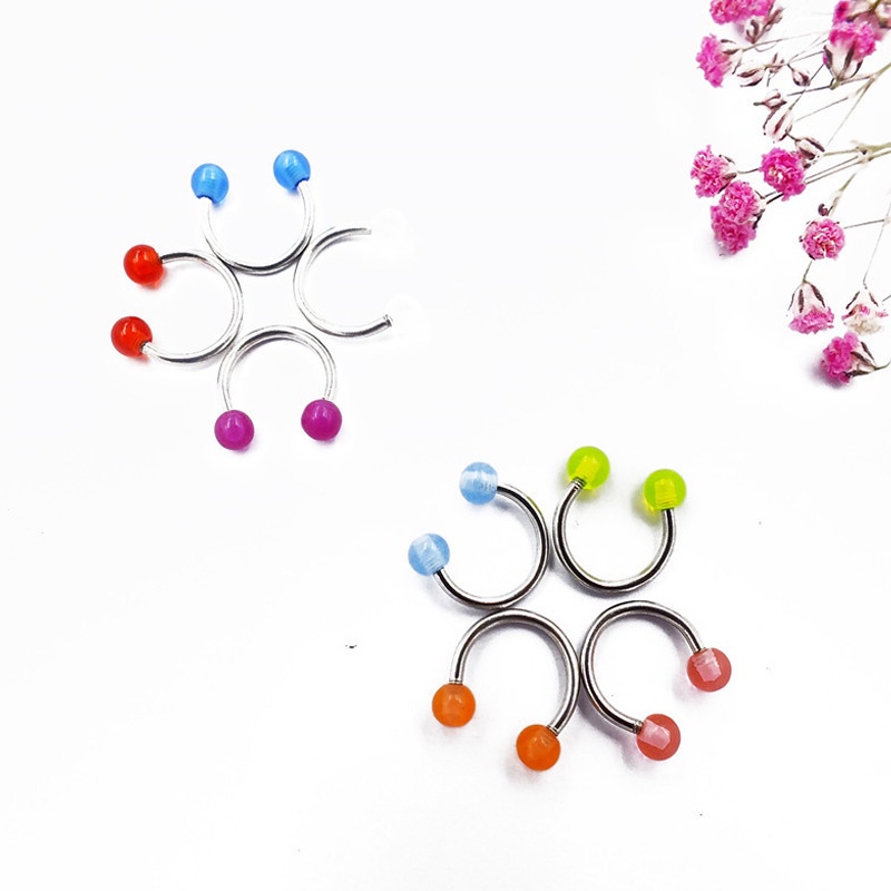 Set 8 Khuyên Mũi Nhiều Màu Sắc Cá Tính