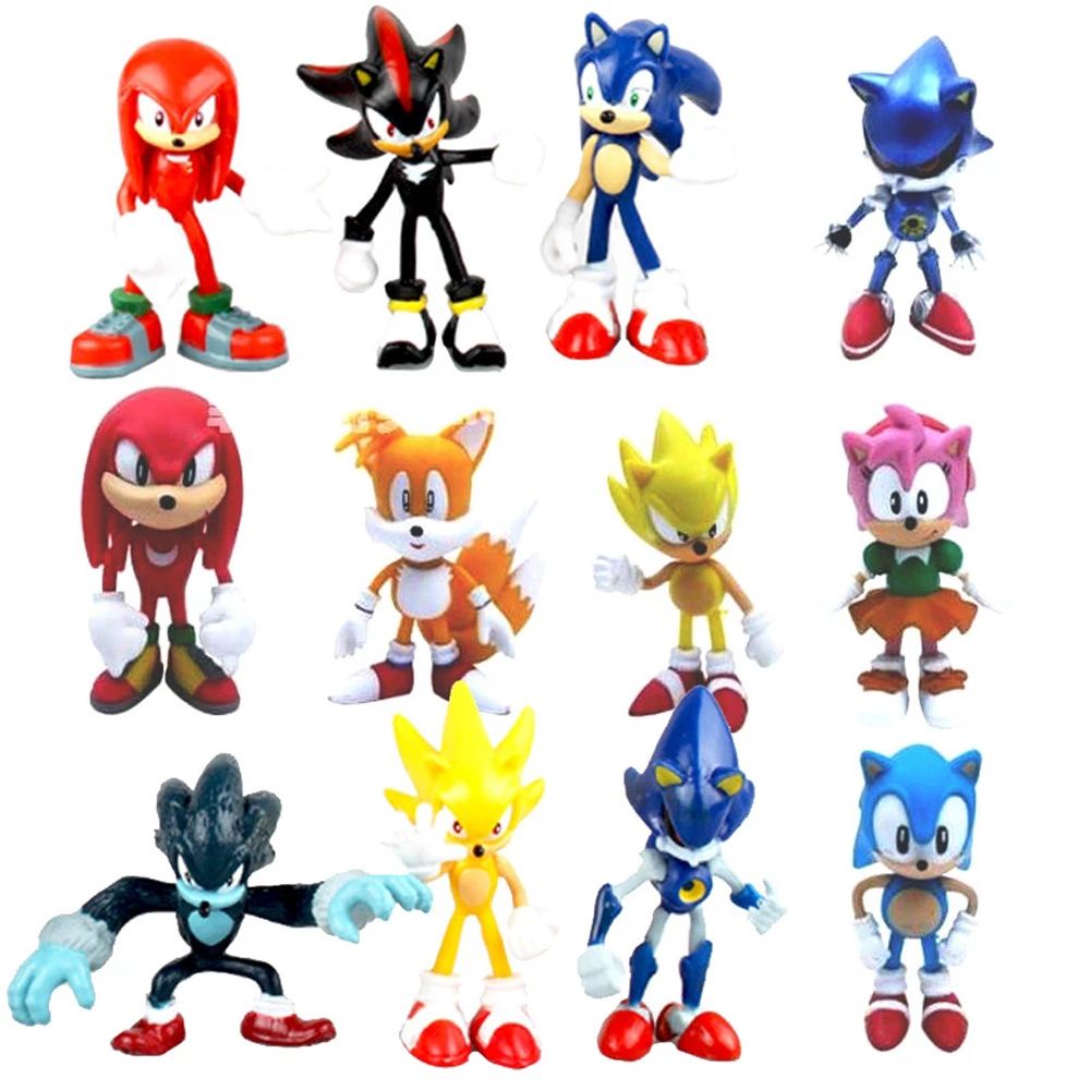 Mô hình nhân vật hoạt hình nhím Sonic chất liệu PVC chất lượng cao