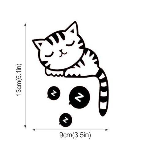 Sticker Dán Tường Trang Trí Công Tắc Hình Chú Mèo Đáng Yêu