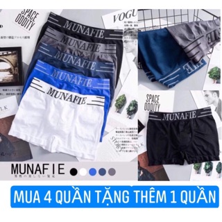 FREESHIP 99K_Combo 4 Quần Sịp Munafie Cao Cấp Tặng 1 Quần Lót Nam
