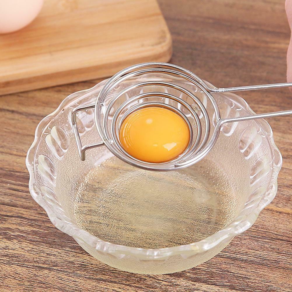 Dụng Cụ Tách Riêng Lòng Đỏ Và Lòng Trắng Trứng Bằng Thép Không Gỉ Tay Cầm Dài Dùng Trong Nhà Bếp