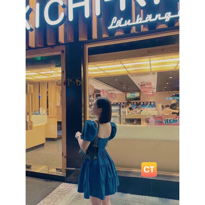 [Mã FAGREEN245 giảm 10% tối đa 30K đơn 99K] Váy xoè tay bồng có đệm ngực xinh xắn | BigBuy360 - bigbuy360.vn