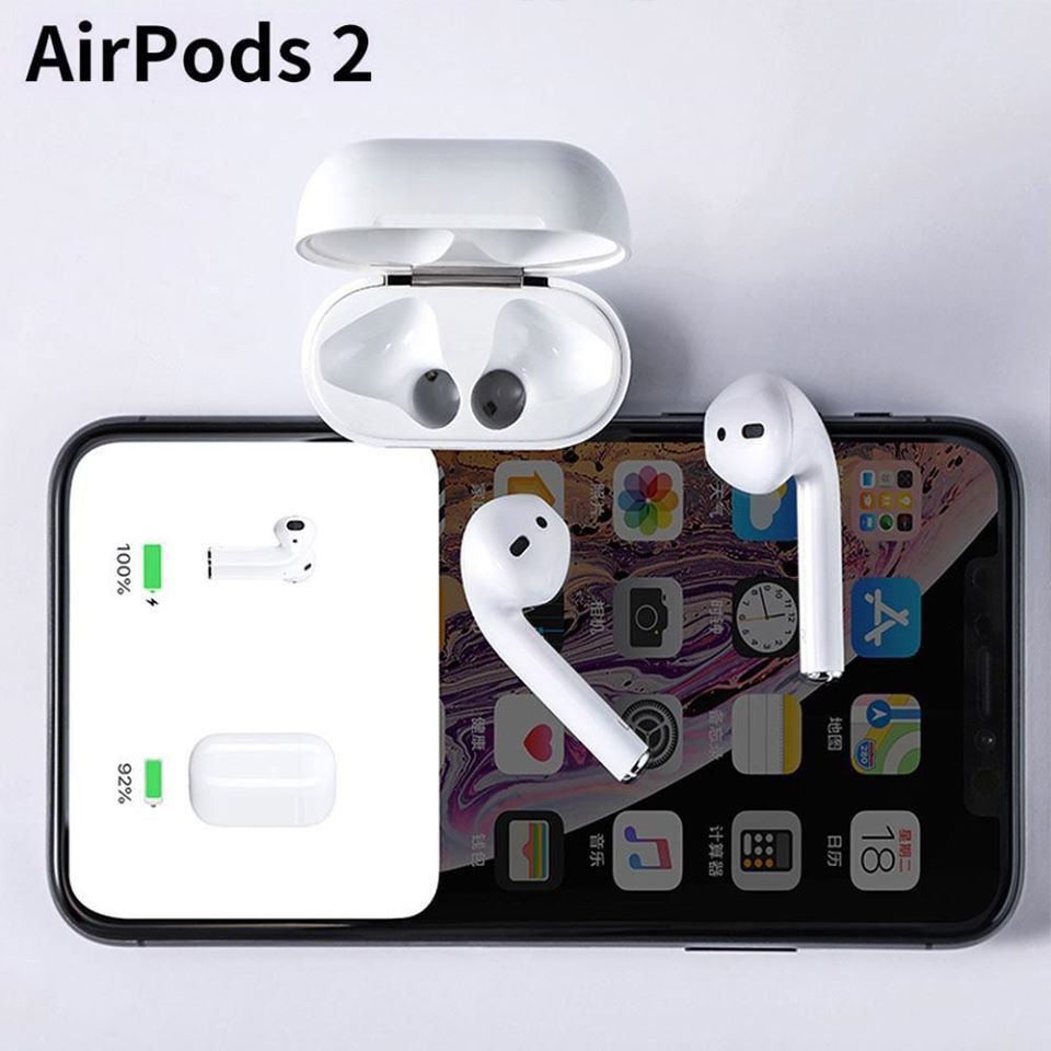 [AIRPODS 2] Tai Nghe Airpods 2 Cảm Biến Dừng Nhạc, Tự Động Kết Nối, Âm Thanh Siêu Hay