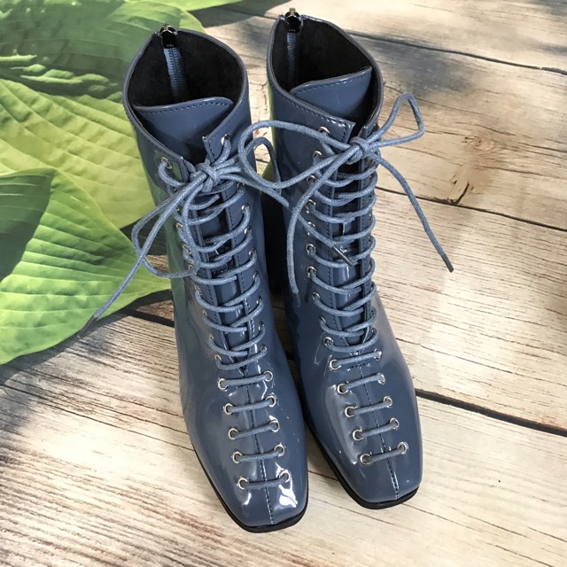 (Ảnh thật) CÓ SẴN Bốt da bóng nữ buộc dây cổ cao sang chảnh | BigBuy360 - bigbuy360.vn